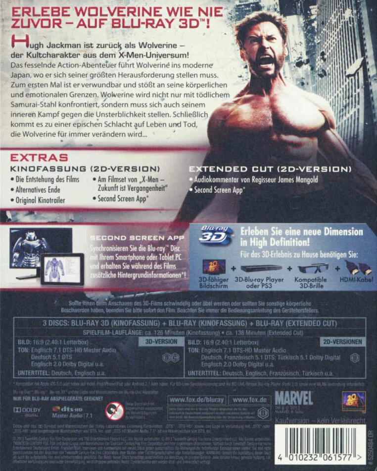 Offres 🌟 Wolverine - Weg Des Kriegers (2013) (Blu-ray 3D + 2 Blu-rays) 🧨 2 Offres 🌟 Wolverine - Weg Des Kriegers (2013) (Blu-ray 3D + 2 Blu-rays) 🧨 – Image 2