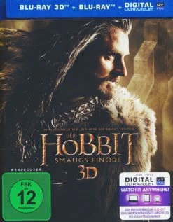 Nouveau ✨ Der Hobbit 2 - Smaugs Einöde (2013) (2 Blu-ray 3D (+2D) + 2 Blu-rays) ✨
